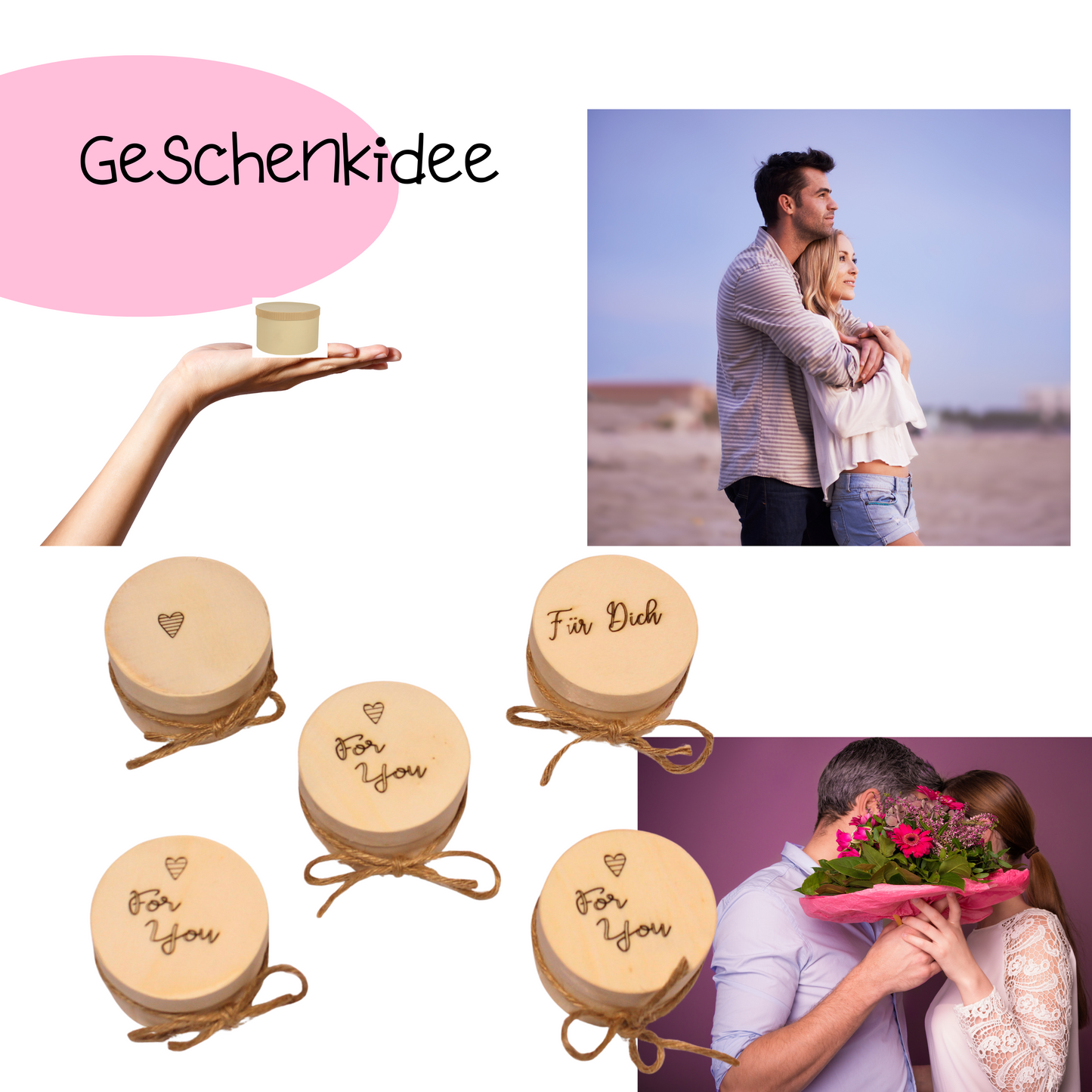 Geldgeschenk - Geschenkbox - Spanschachtel mit Gravur