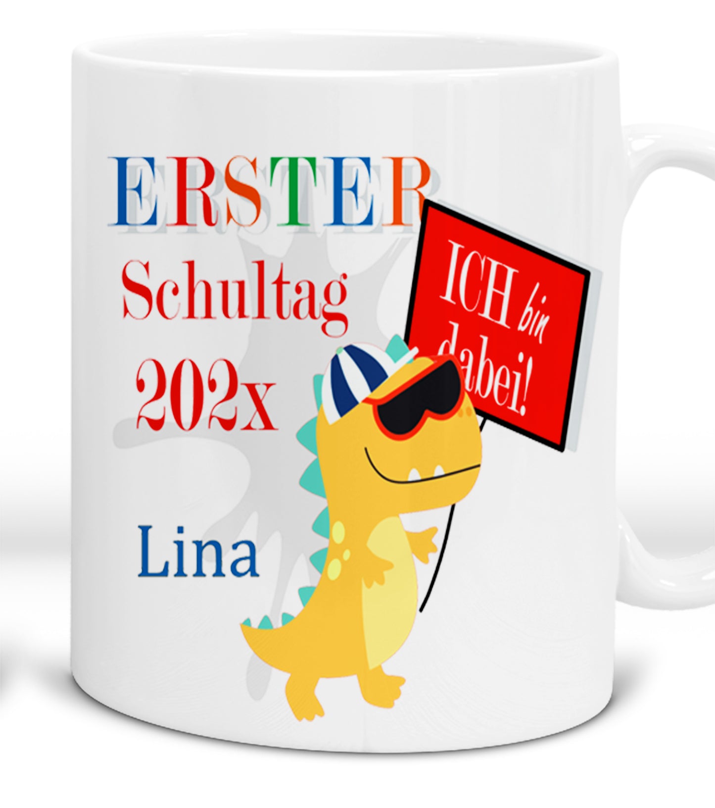 Geschenk zur Einschulung Jungen von Oma und Opa - Tasse mit Namen