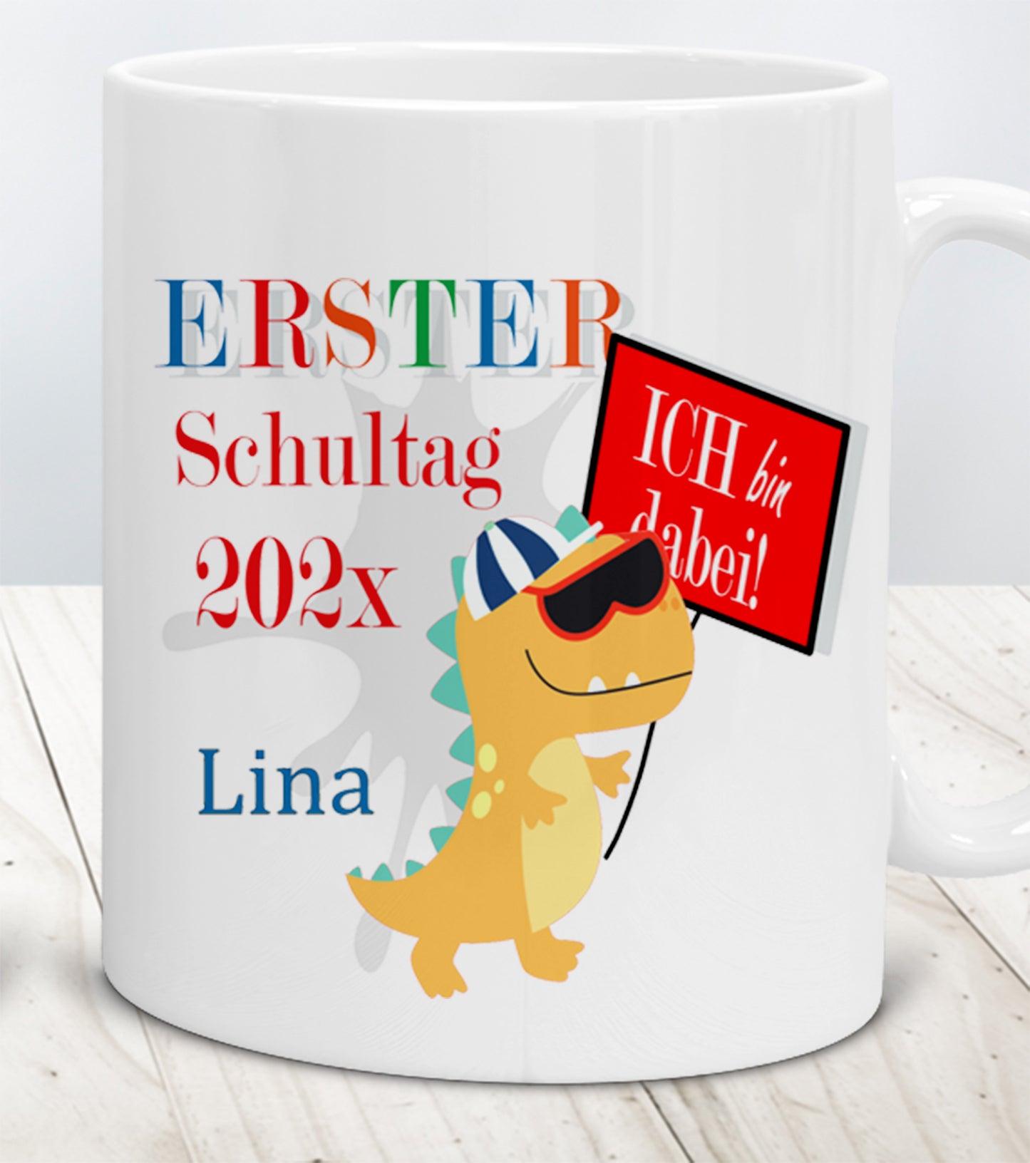 Geschenk zur Einschulung Jungen von Oma und Opa - Tasse mit Namen