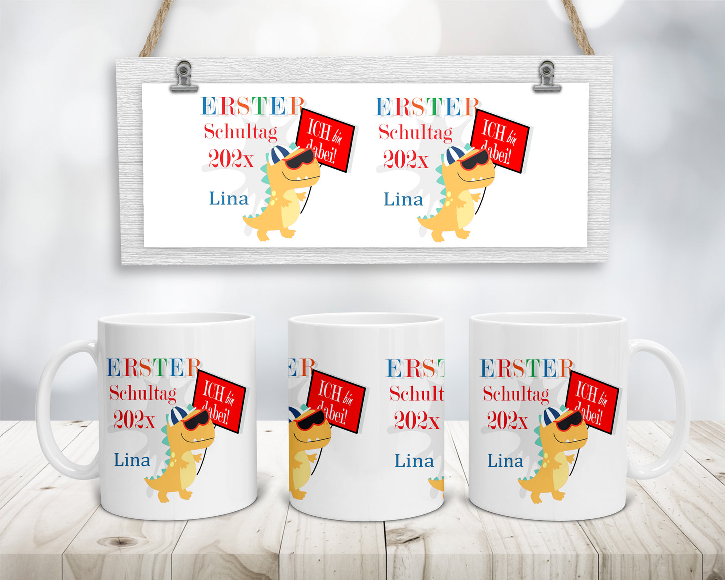Geschenk zur Einschulung Jungen von Oma und Opa - Tasse mit Namen