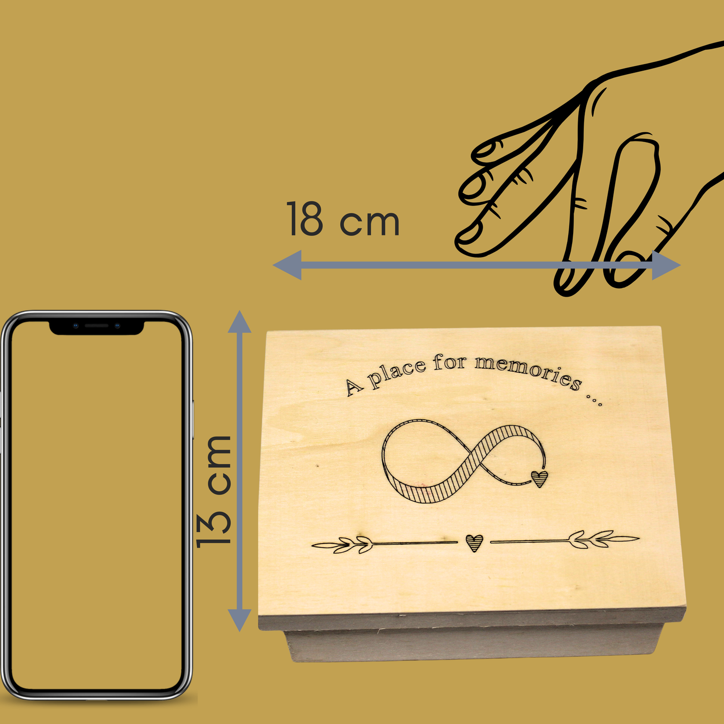 Erinnerungsbox - „A Place for Memories“ - Hochzeitsgeschenk