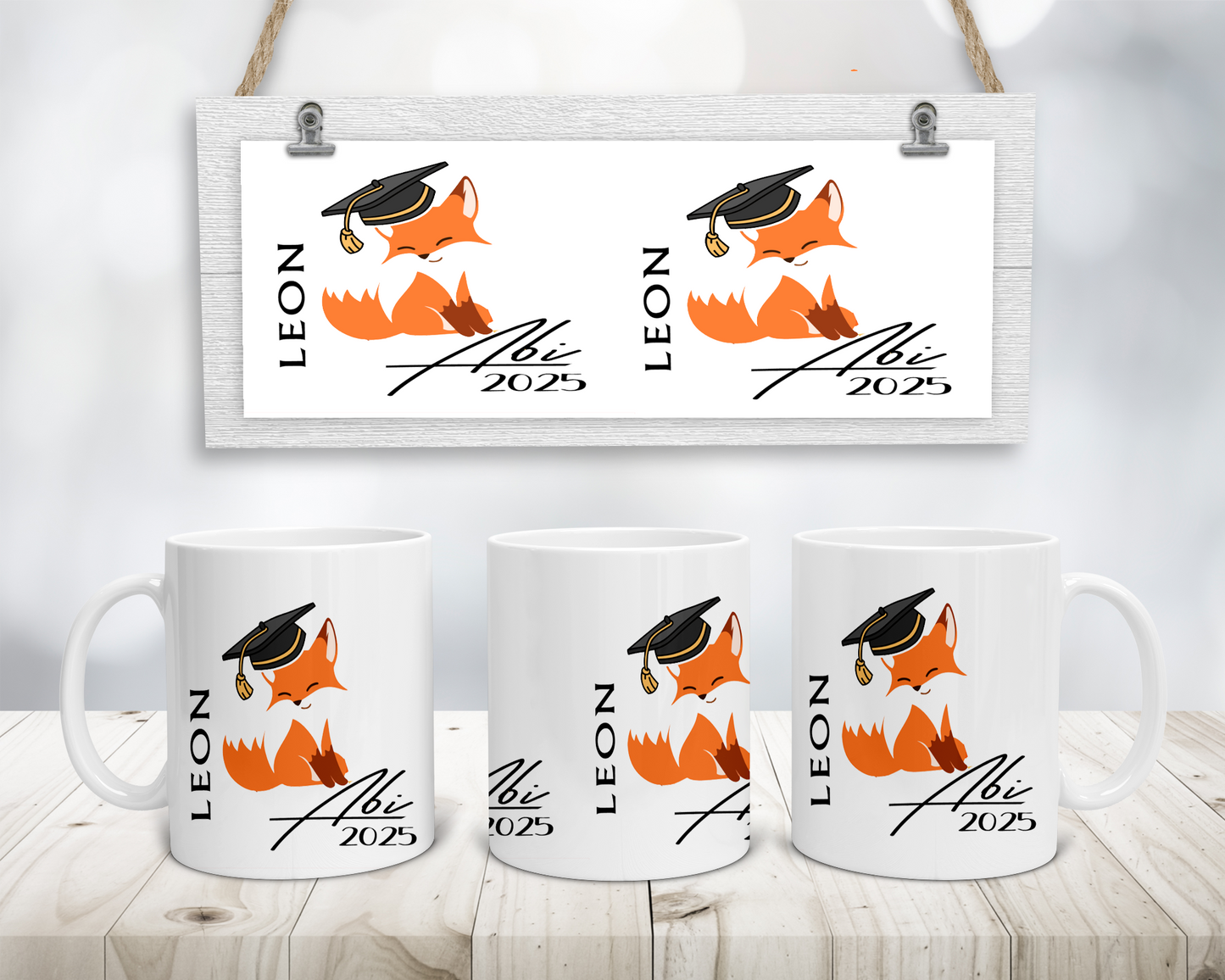Abi Geschenk 2025 - Tasse mit Namen personalisiert