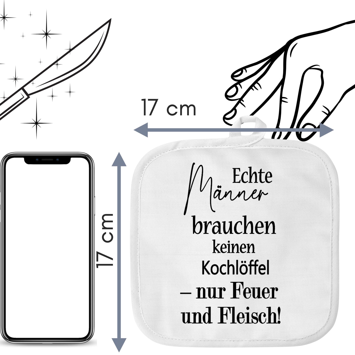 Geschenk für Papas - lustiges Grill Geschenk - Topfhandschuhe
