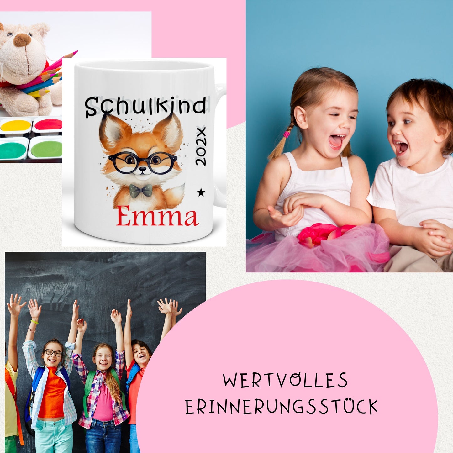 Geschenke zur Einschulung Ideen Patenkind - Tasse mit Namen