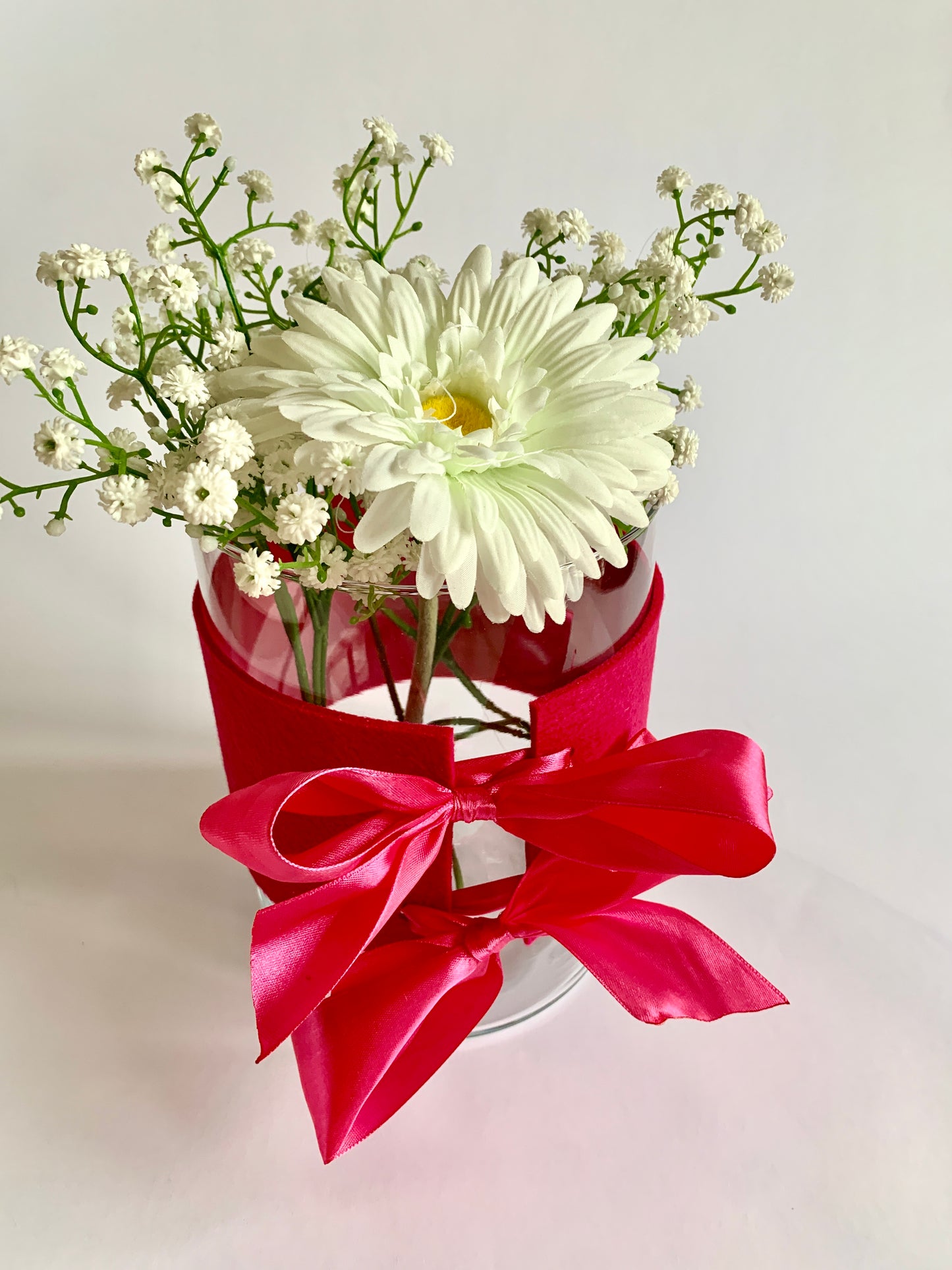 Mama Geschenk - Glasvase/Windlicht mit Filzband – Ein Unikat für besondere Momente