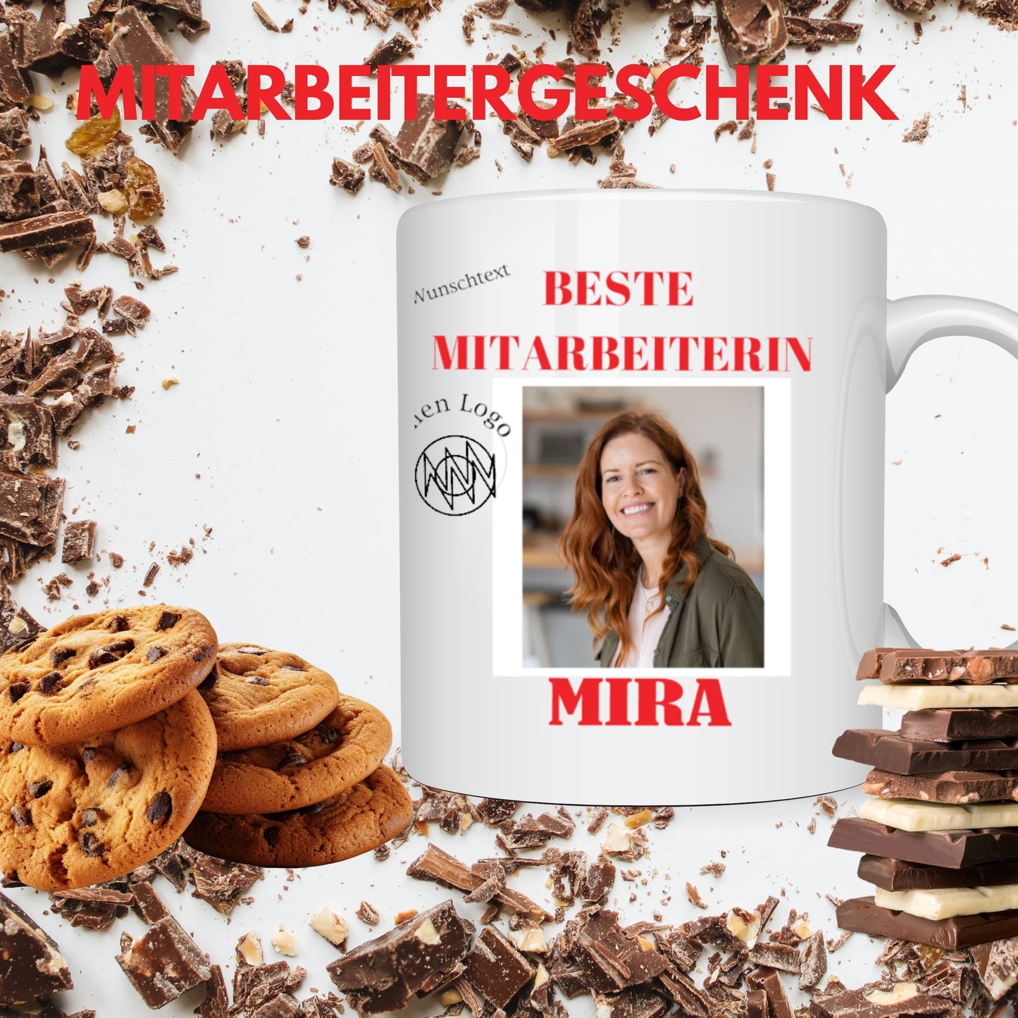 Mitarbeitergeschenke zu Weihnachten - Tasse mit Foto - Fotogeschenk - Weihnachtsgeschenke für Kunden - Varianten