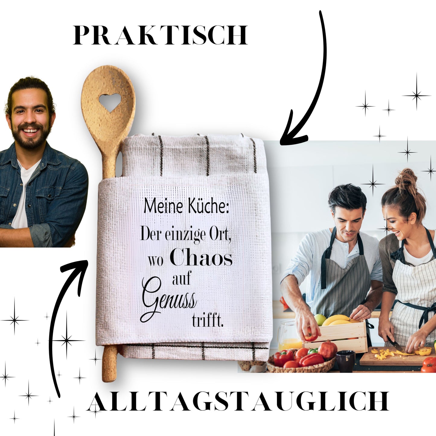 Originelle Geschenke für Manner - Küchen-Set mit Spruch