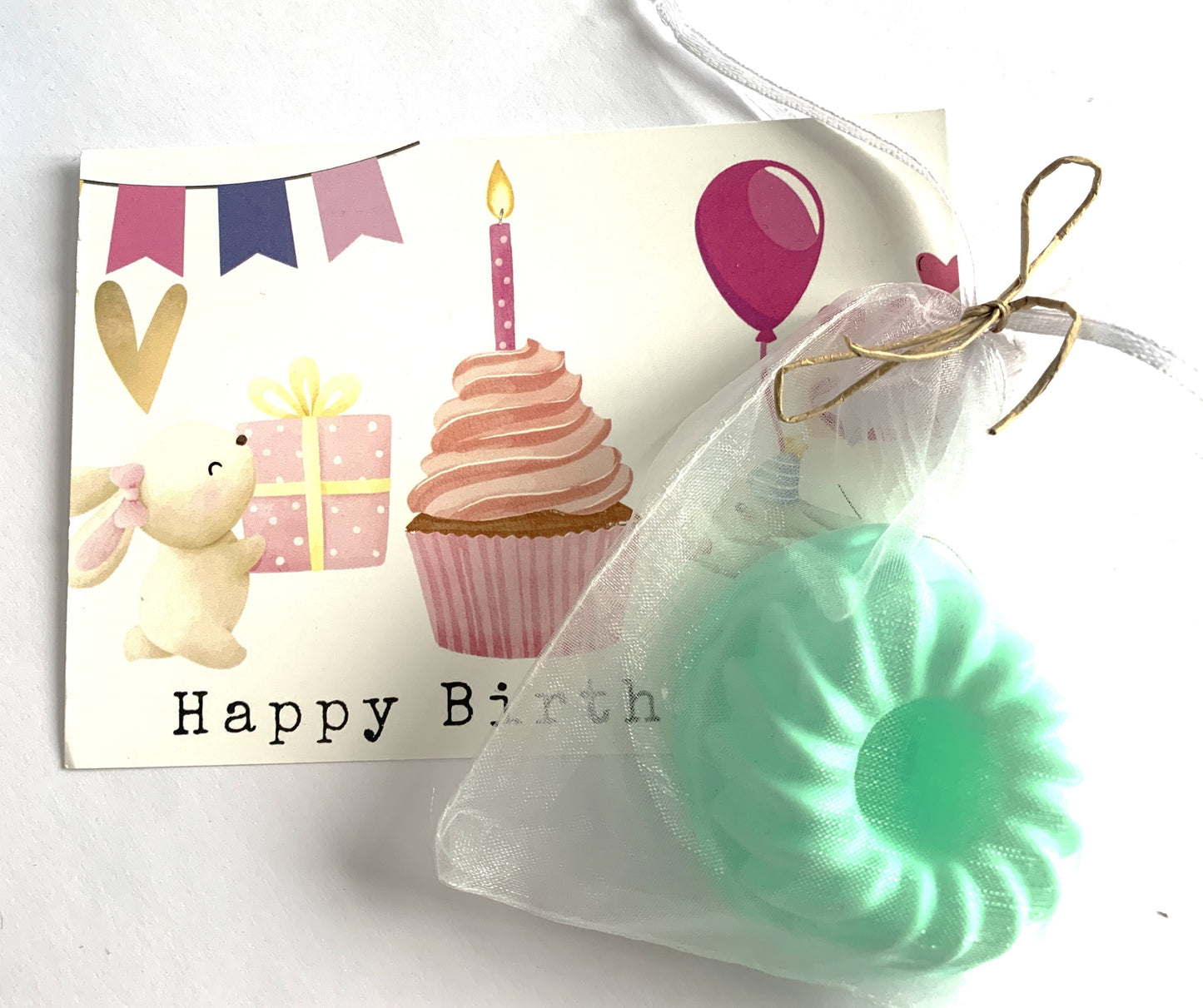 Glückwunschkarte zum Geburtstag mit Törtchen - Geldgeschenk Verpackung