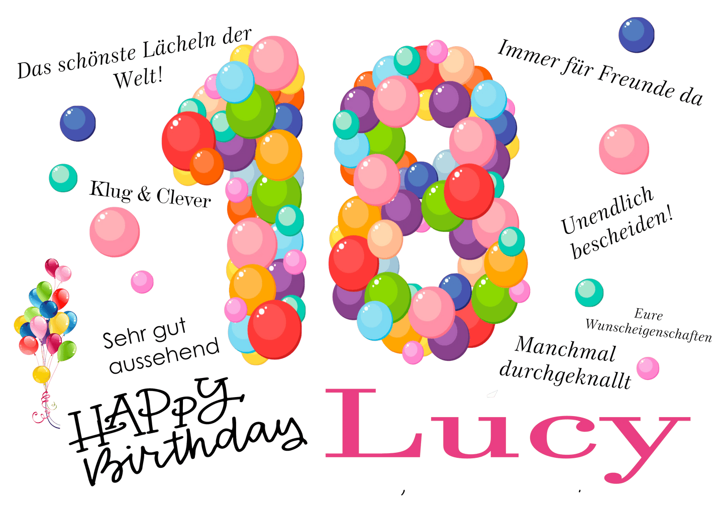 18 Geburtstag Frau Geschenk - Geburtstagsgeschenk Namen personalisiert