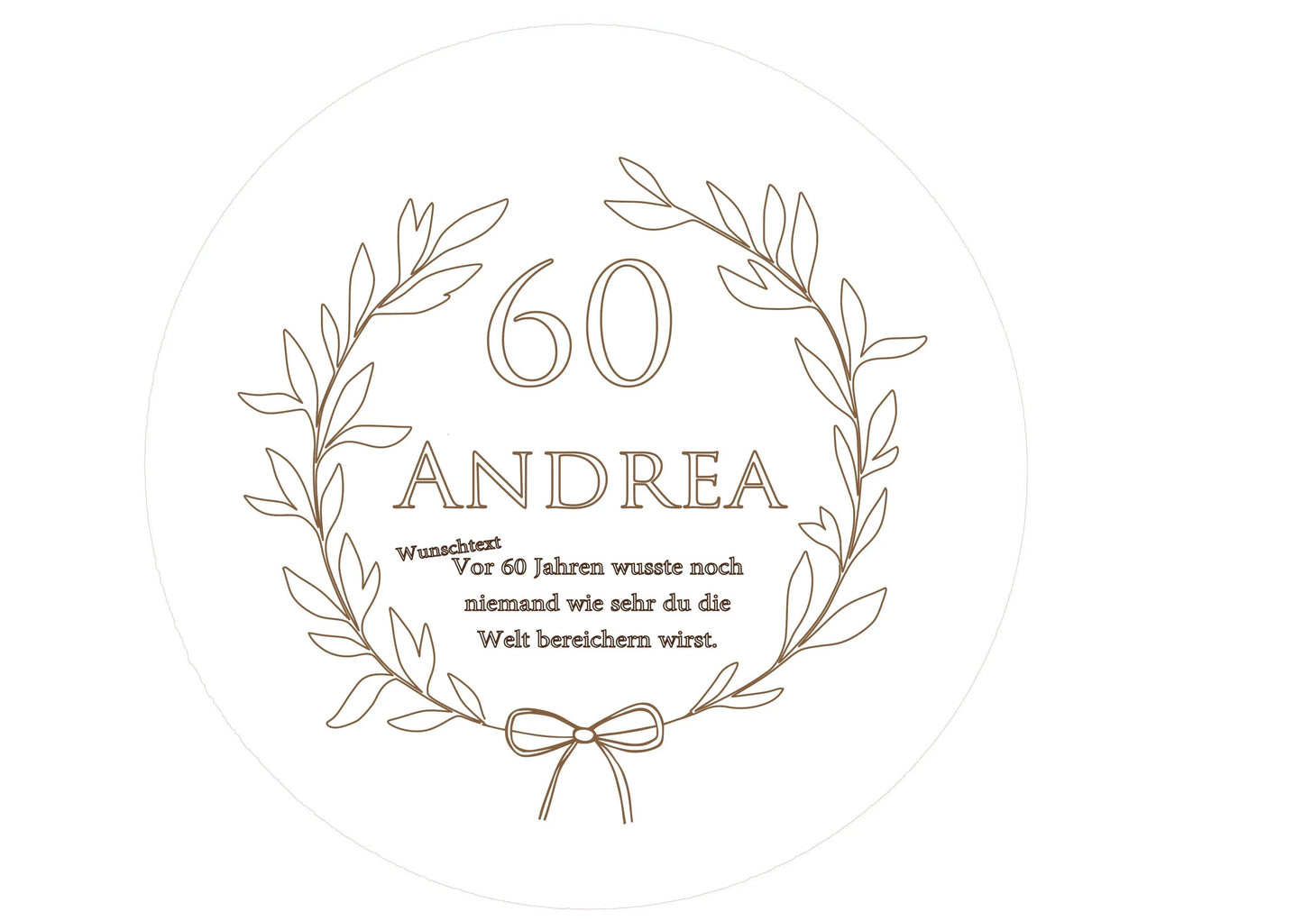 60 Geburtstag Geschenk mit Jahresangabe und Wunschnamen