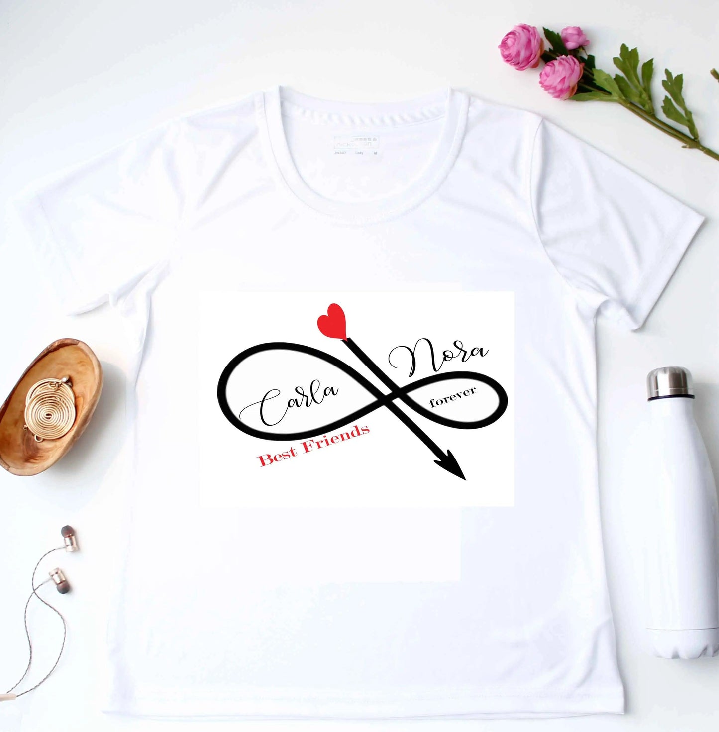 Best Friend Shirt - Partner T-Shirts bedruckt Spruch Print - Freundin Tshirt Aufdruck - Coole Klamotten Sachen Teenager Mädchen Jugendliche