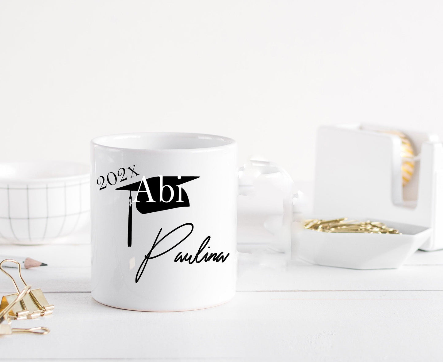 Geschenke zum Abitur - Abitur Geschenk Junge Mädchen - Geschenk Idee Abi 2024 - Tasse mit Namen personalisiert