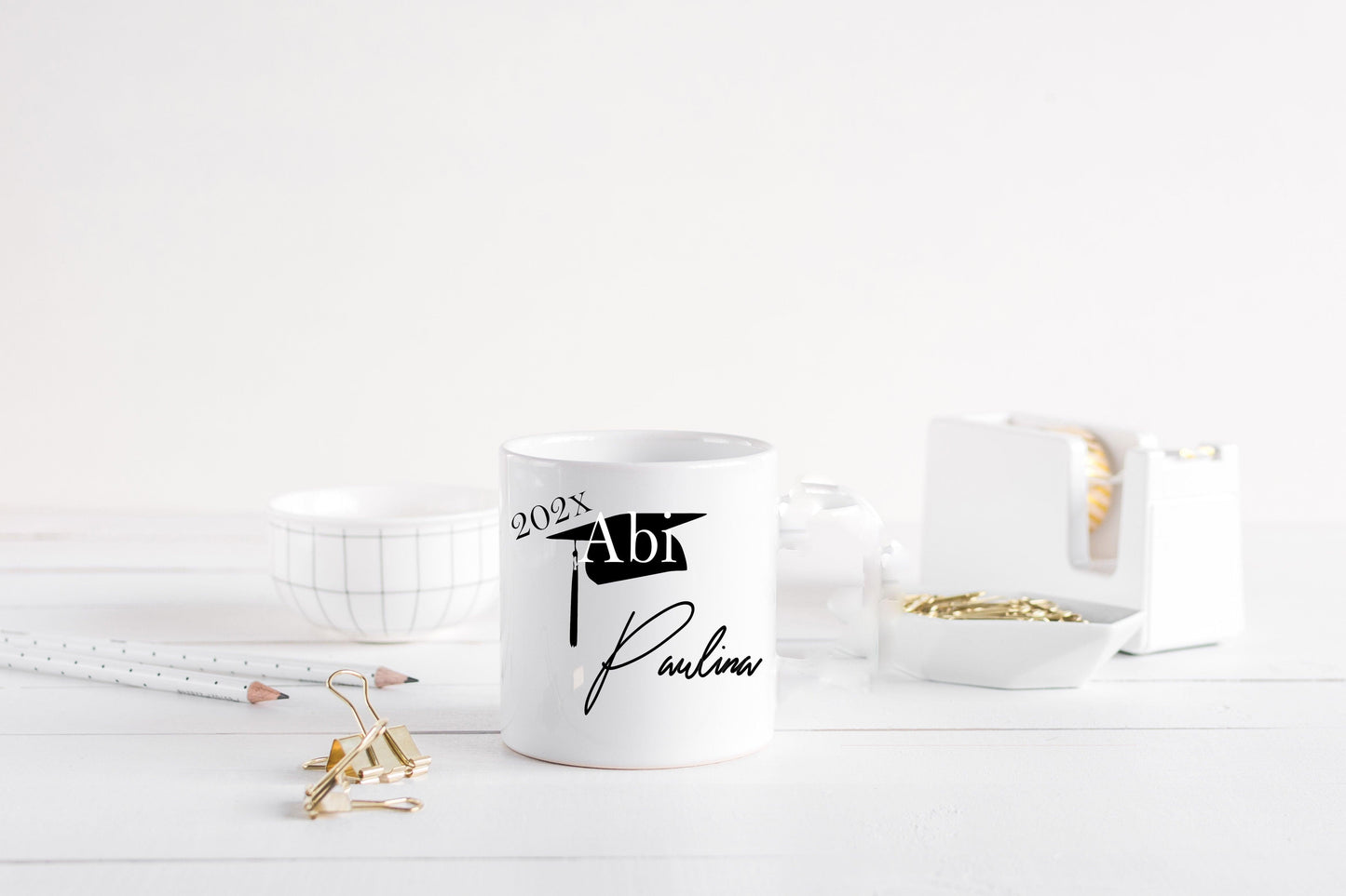Geschenke zum Abitur - Abitur Geschenk Junge Mädchen - Geschenk Idee Abi 2024 - Tasse mit Namen personalisiert