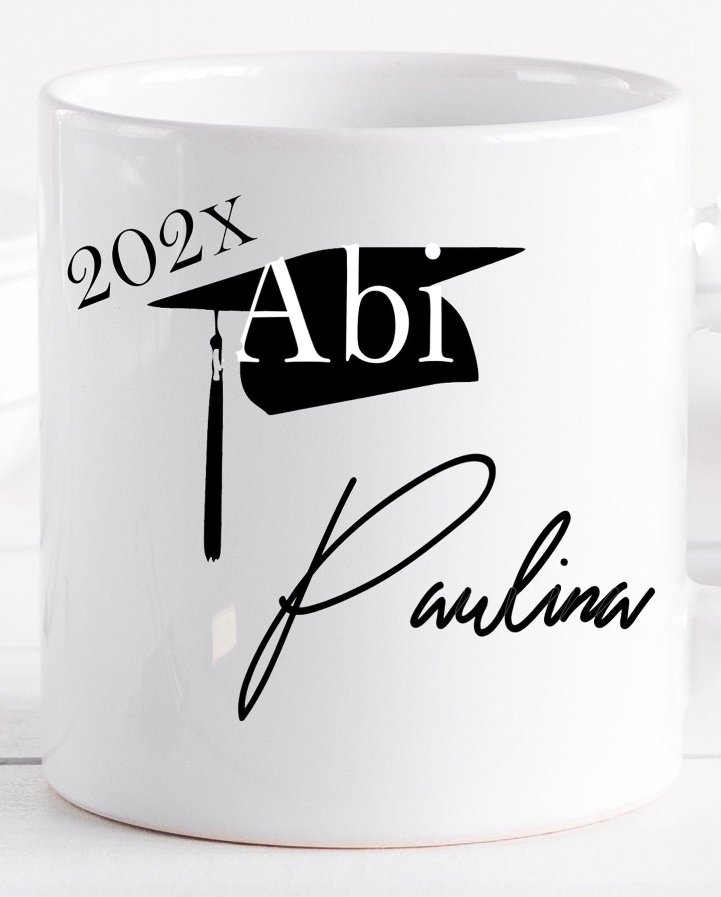 Geschenke zum Abitur - Abitur Geschenk Junge Mädchen - Geschenk Idee Abi 2024 - Tasse mit Namen personalisiert