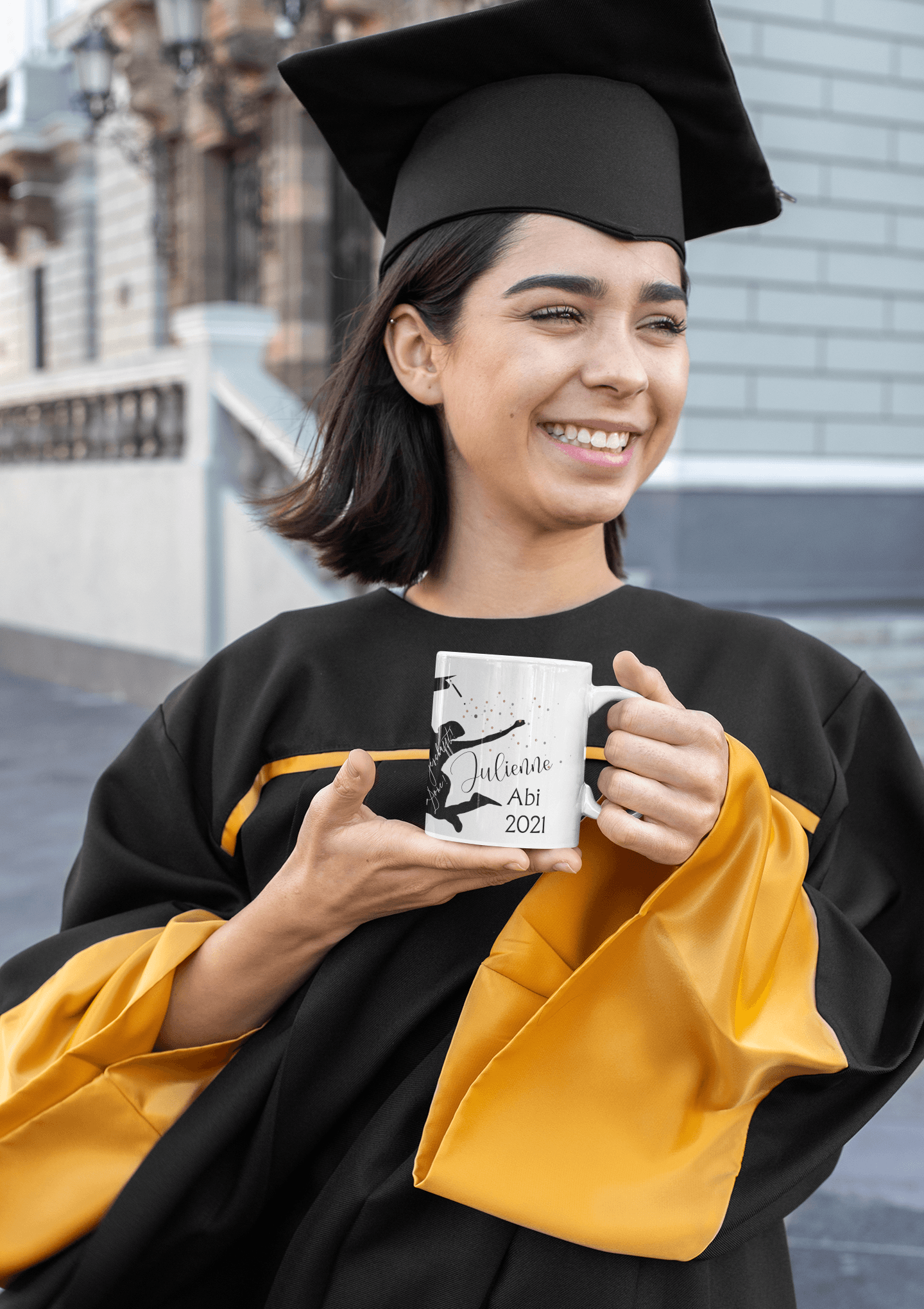 Geschenke zum Abitur -Abitur Geschenke 2024 Jungen Mädchen - Tasse mit Namen personalisiert