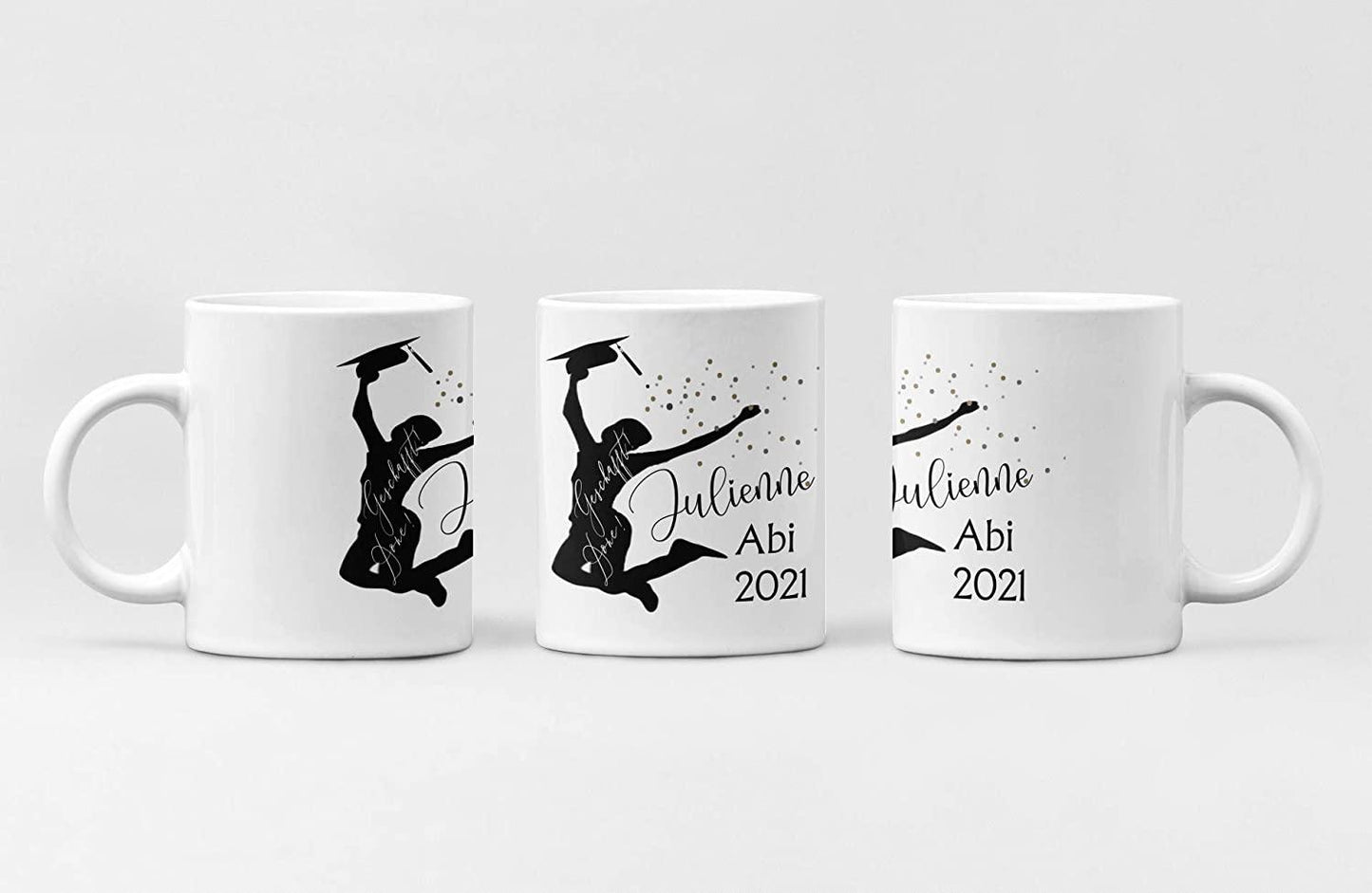 Geschenke zum Abitur -Abitur Geschenke 2024 Jungen Mädchen - Tasse mit Namen personalisiert