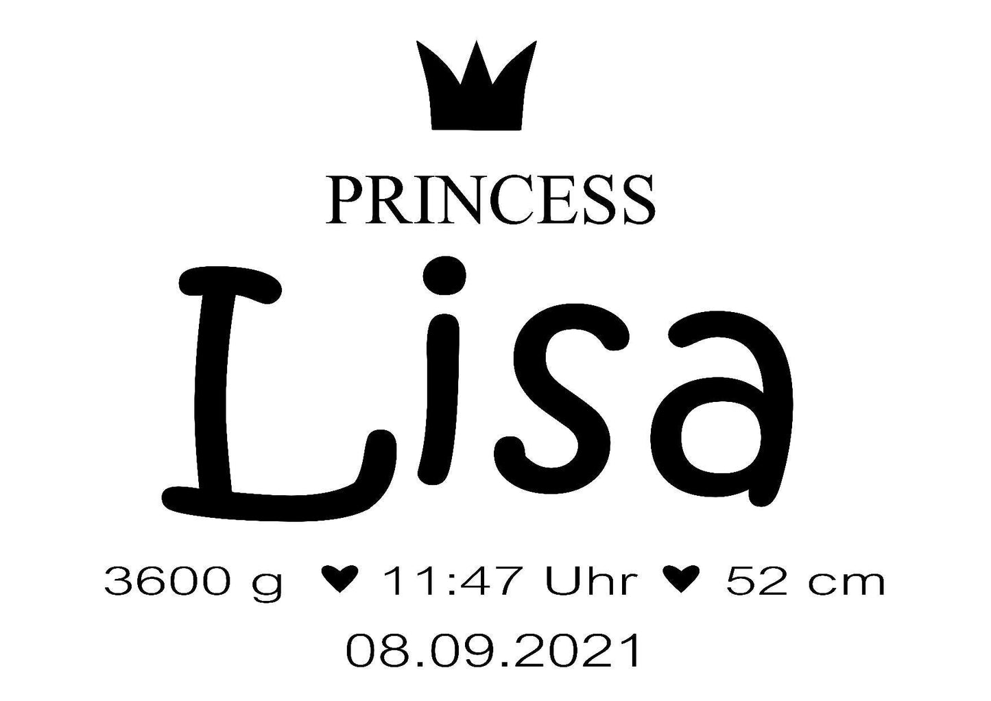 Babygeschenk mit Geburtsdaten - Taufgeschenk Mädchen Kissen mit Namen - Personalisierte Geschenke Baby zur Geburt -Namenskissen