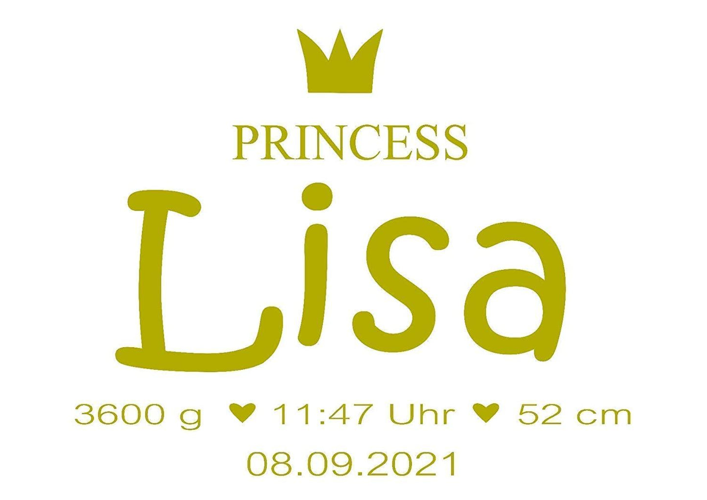 Babygeschenk mit Geburtsdaten - Taufgeschenk Mädchen Kissen mit Namen - Personalisierte Geschenke Baby zur Geburt -Namenskissen