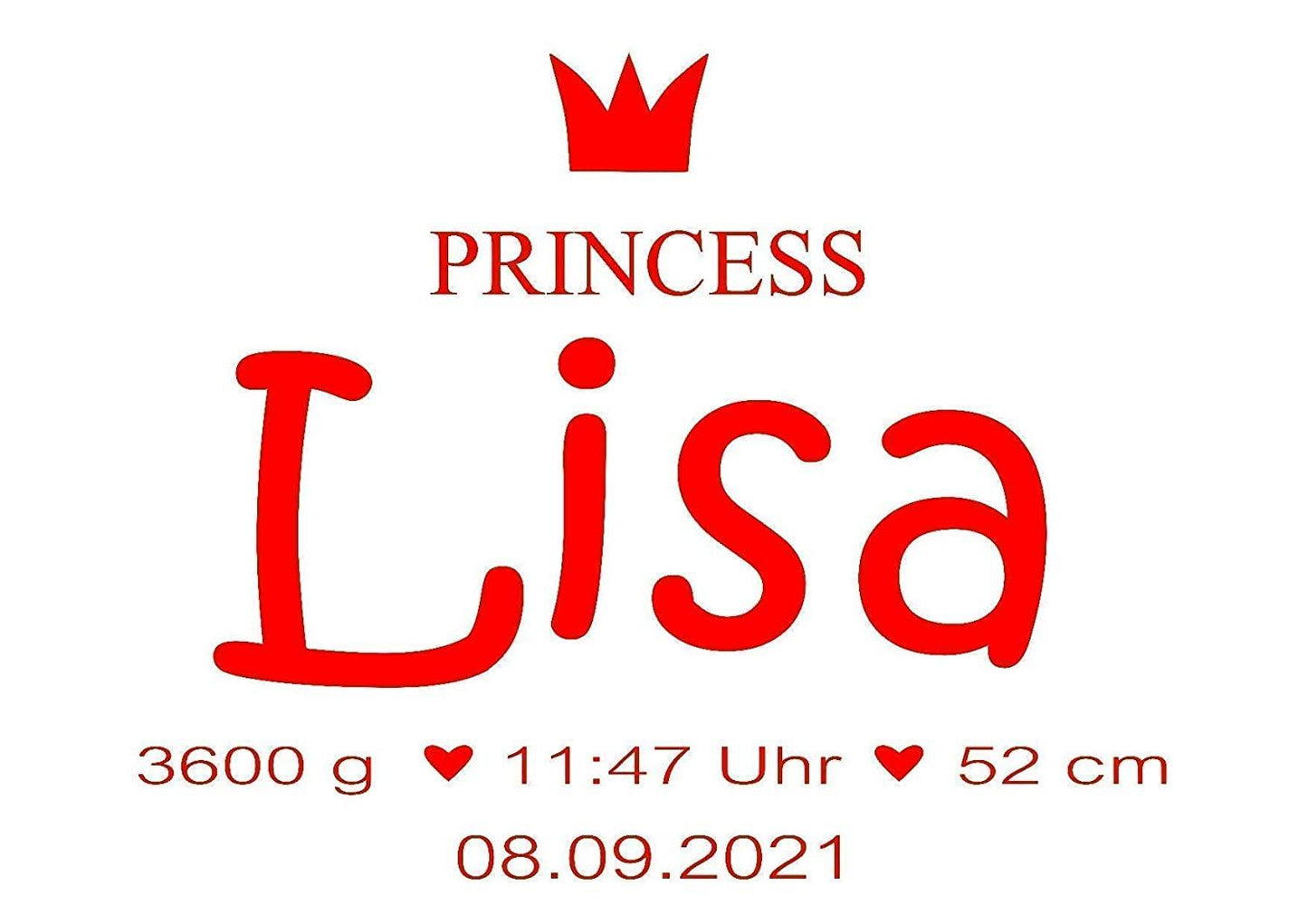 Babygeschenk mit Geburtsdaten - Taufgeschenk Mädchen Kissen mit Namen - Personalisierte Geschenke Baby zur Geburt -Namenskissen