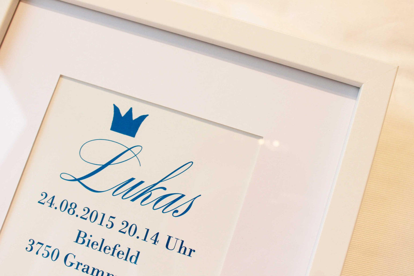 Babygeschenk mit Namen Taugeschenk Geburtsanzeige