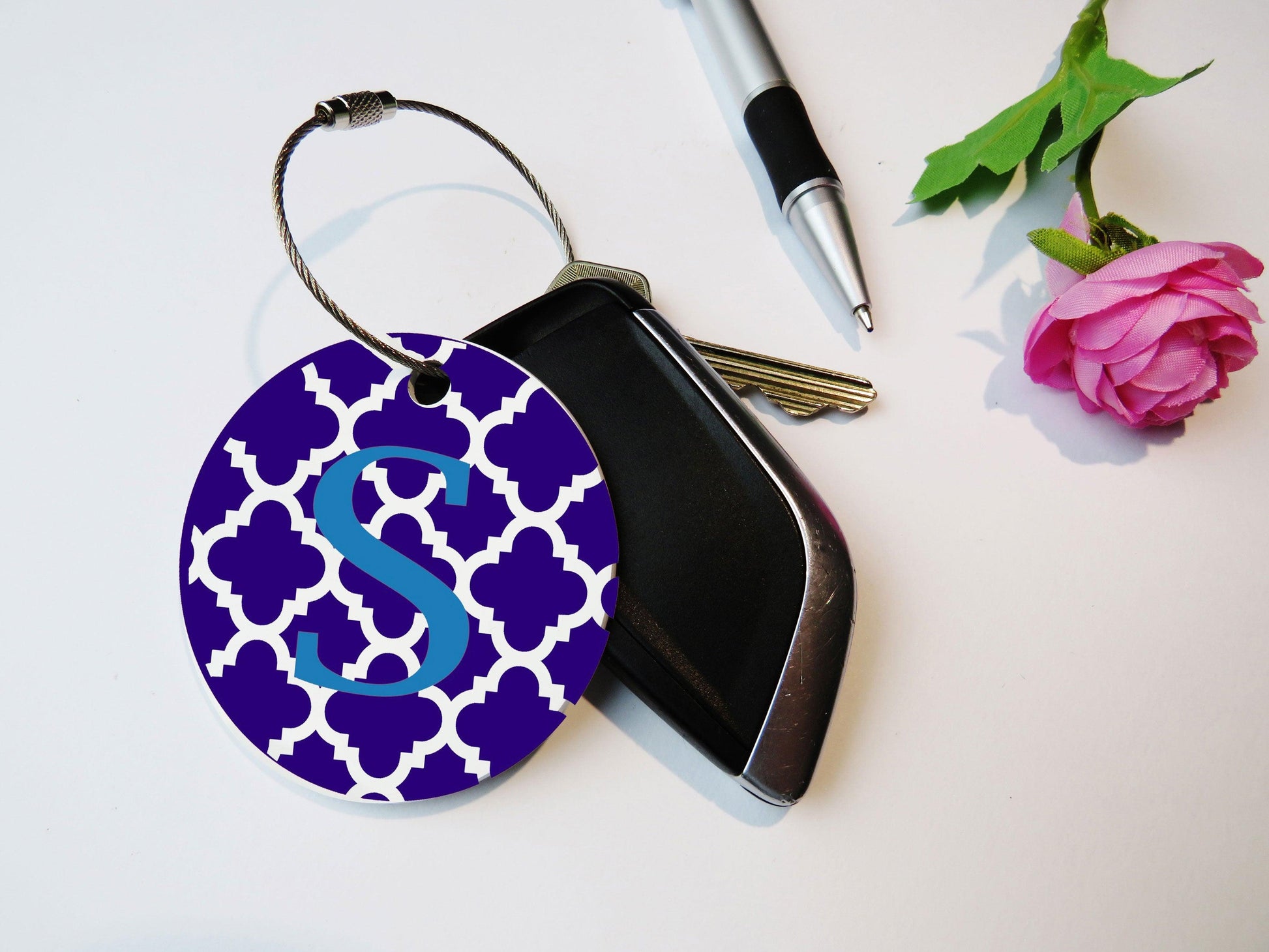 Dankeschön Geschenk /Schlüsselanhänger personalisiert Namen Monogramm /Autoschlüssel Anhang kleine Geschenkidee Männer