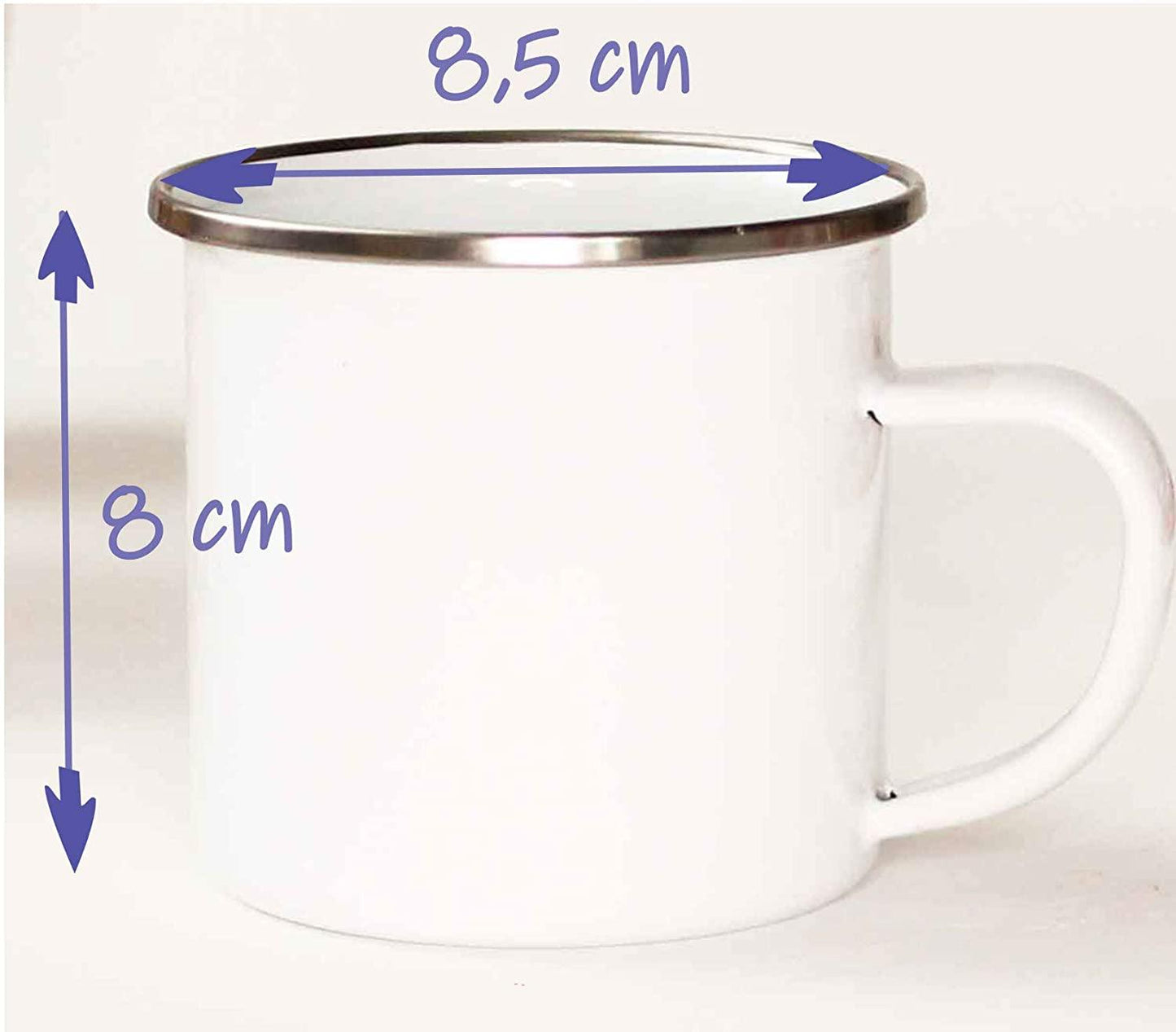 Emaille- Kaffee- Tasse mit Spruch für die beste Freundin Lieblingsmensch als Geschenkidee und Dankeschön / Geburtstags-Geschenk / Freundschaftstassen