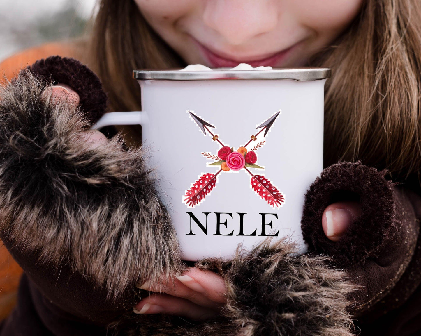 Emaille-Tasse - Geschenk beste Freundin