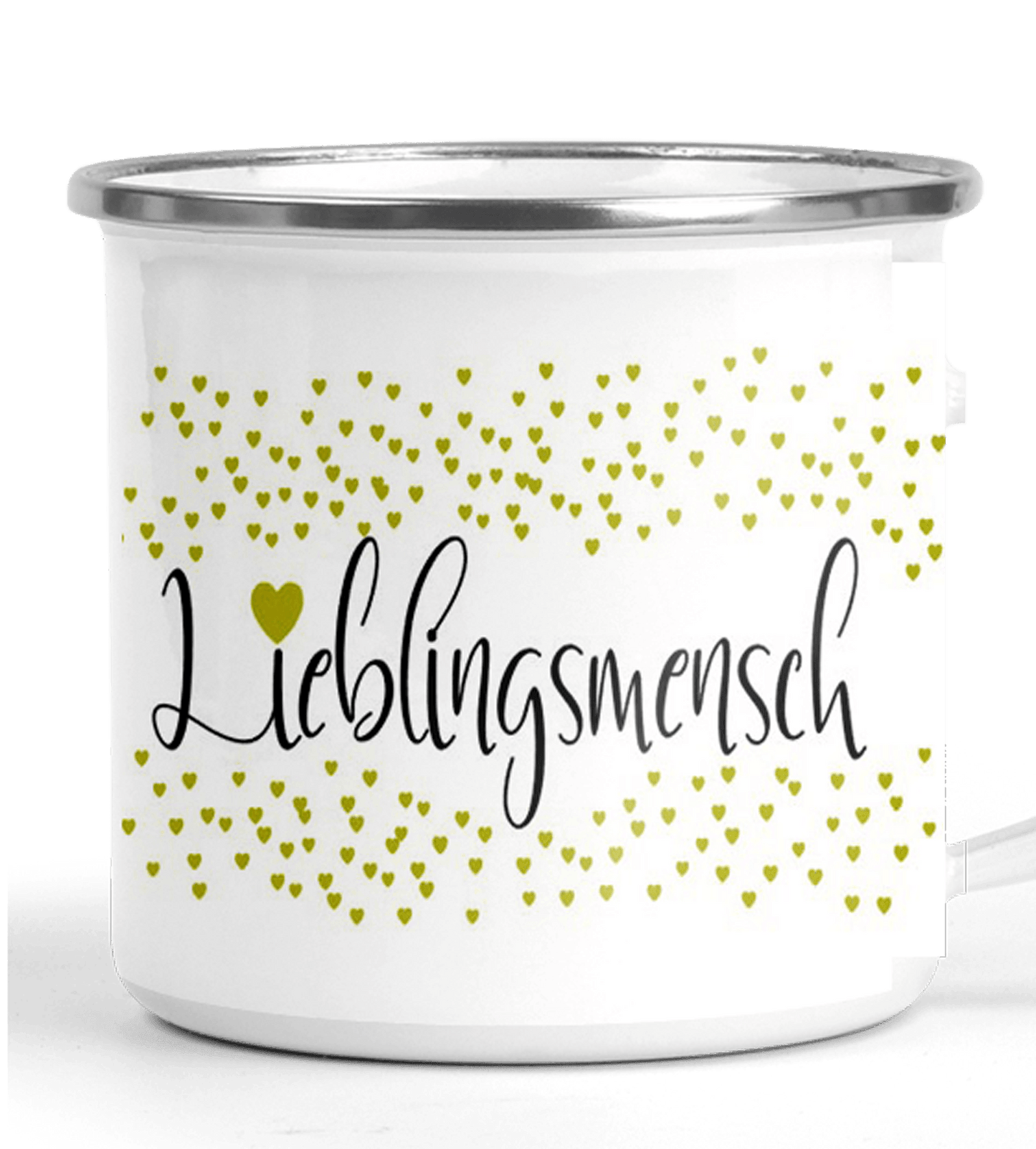 EMAILLE  TASSE Geschenk Lieblingsmensch - Emaille Becher