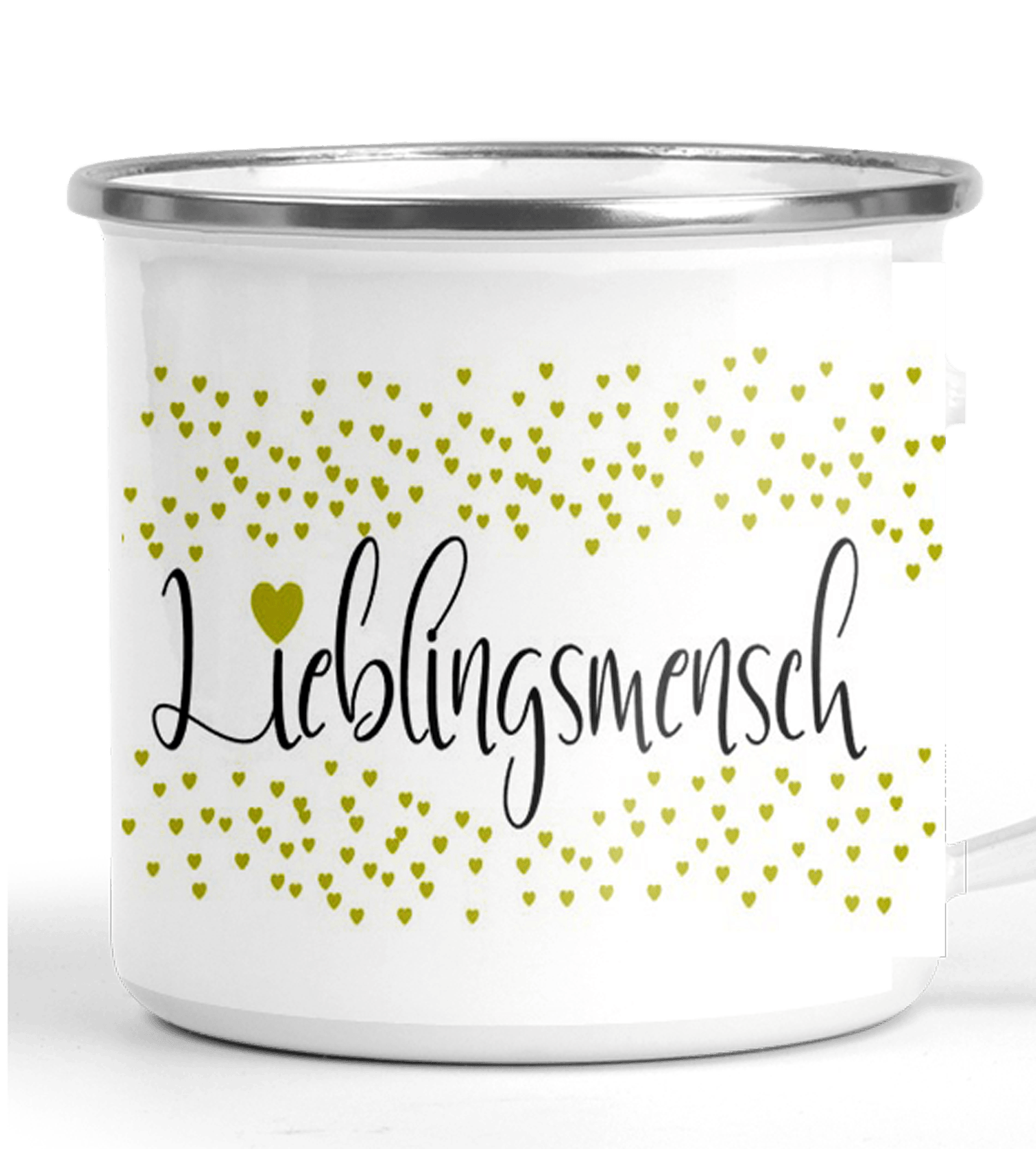 EMAILLE  TASSE Geschenk Lieblingsmensch - Emaille Becher