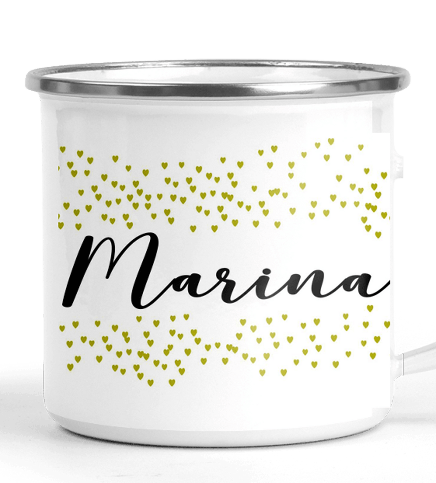 Emaille Tasse - Emaille Becher personalisiert - Camping Tasse