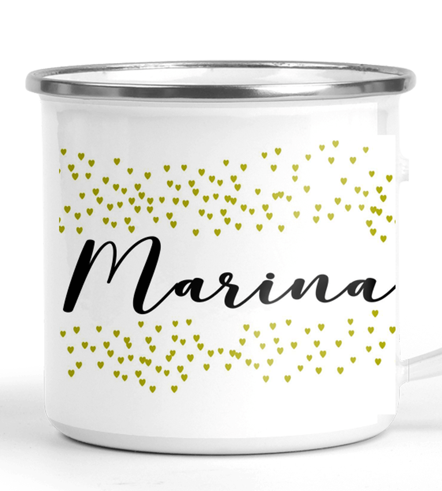 Emaille Tasse - Emaille Becher personalisiert - Camping Tasse