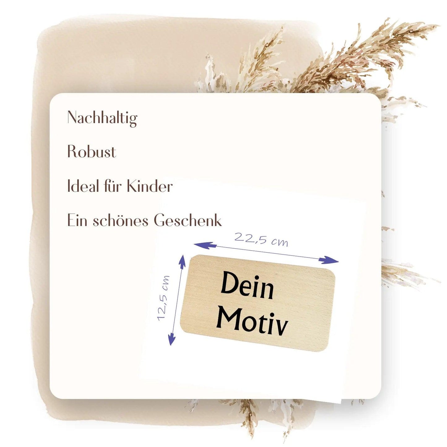 Frühstücksbrettchen mit Wunschnamen, Geschenk 1. Geburtstag