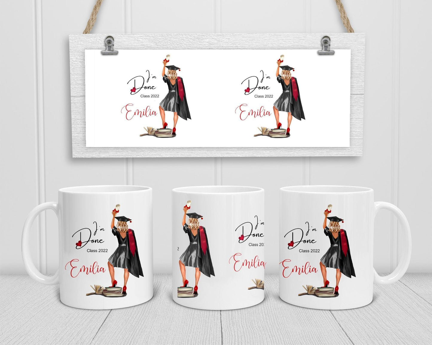 Geschenke zum Abitur - Abiturient 2023 - Geschenk Idee bestandenes Abi 2022 Mädchen - Tasse mit Namen personalisiert