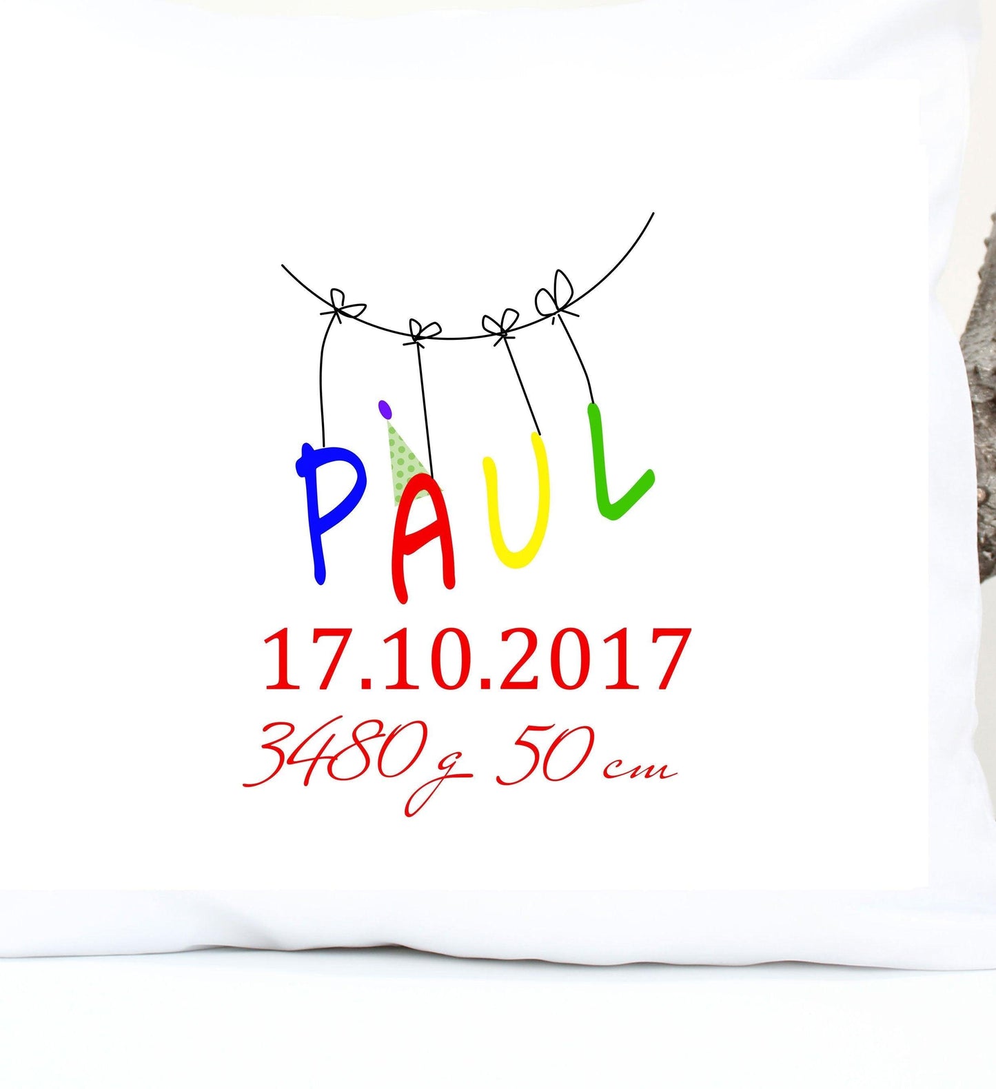 Geschenk Baby / Geschenk Baby Geburt / Kissen mit Namen