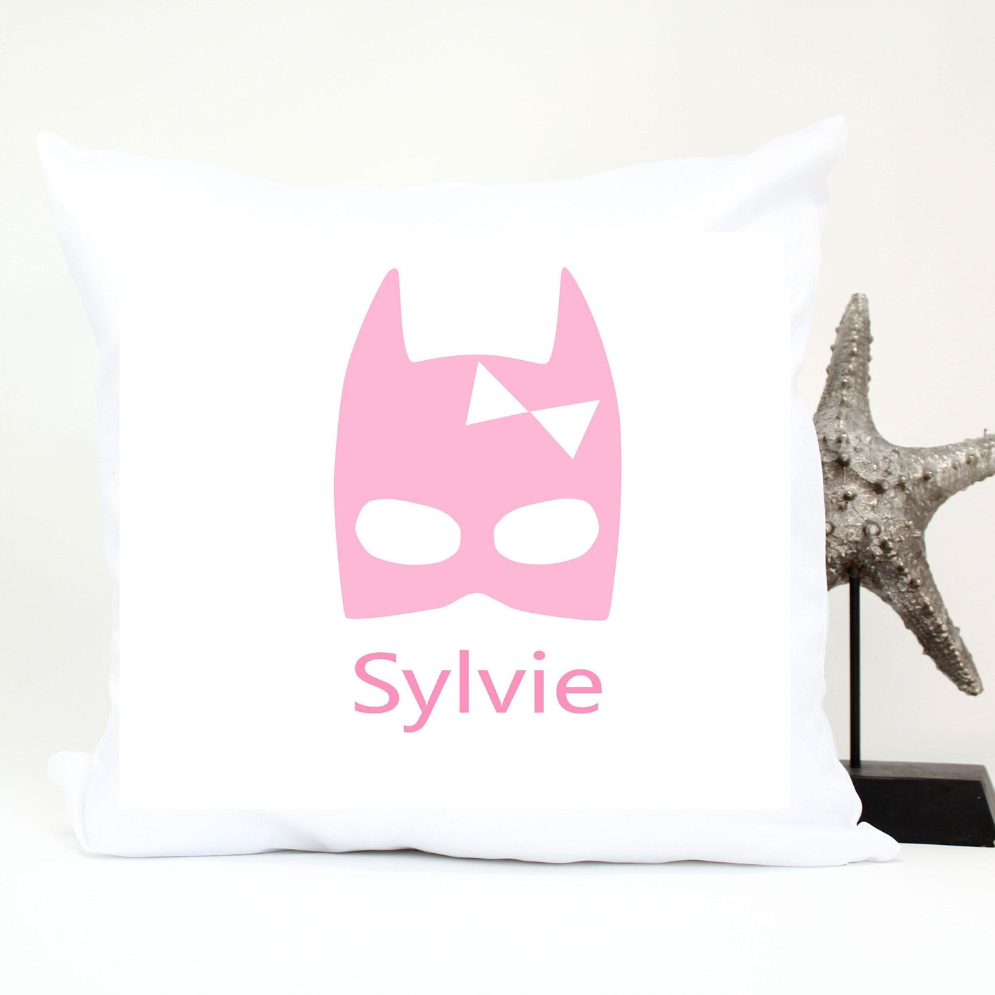 Geschenk Baby / Namenskissen Mädchen rosa / Kinderkissen mit Namen