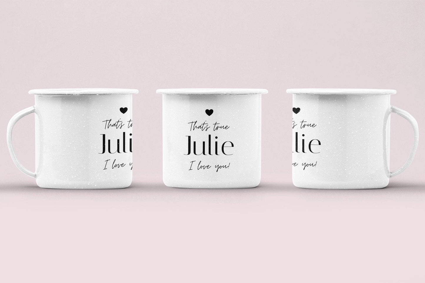 Geschenk Beste Freundin personalisierte Geschenkidee /Emaille Tasse Becher mit Namen / /Camping Tasse Kaffeebecher Metall / Blechtasse retro