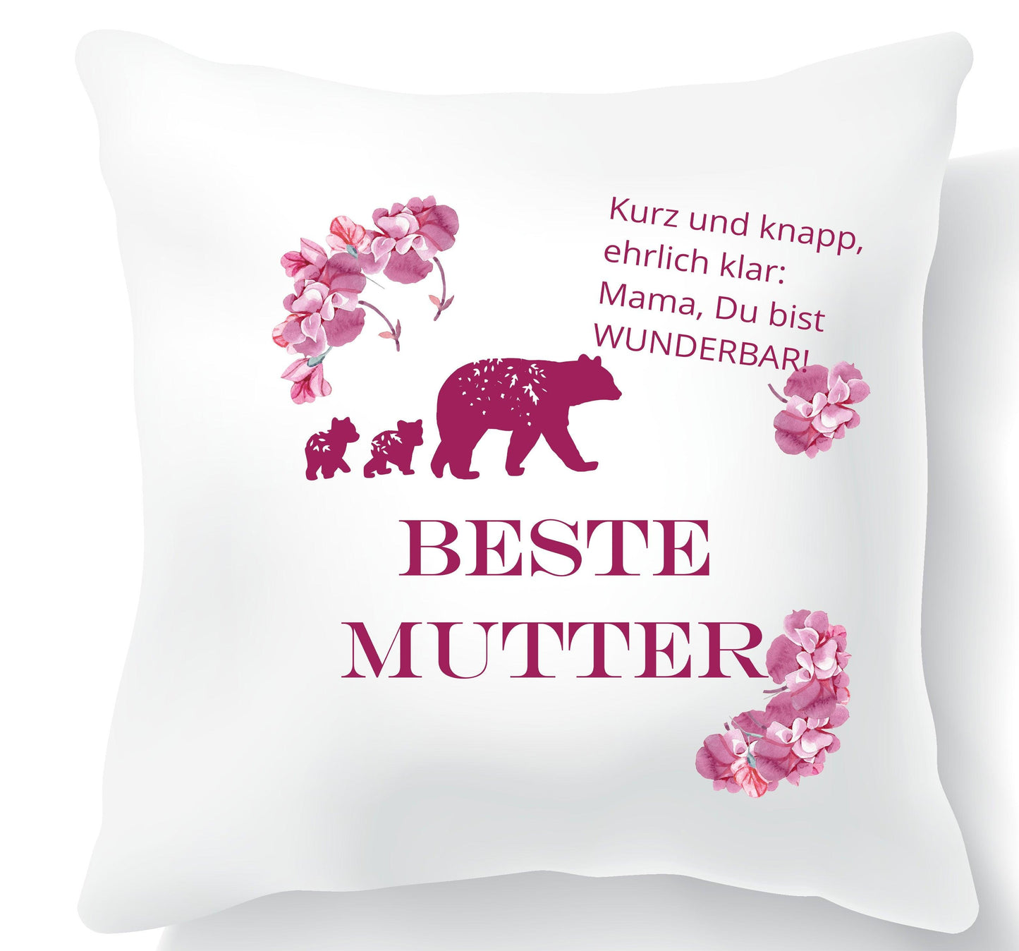 Geschenk Weihnachten Mama / Kissen-Bezug für die Allerbeste Welt-Beste Mama Schwiegermutter / von Tochter Sohn Geschwister Kinder