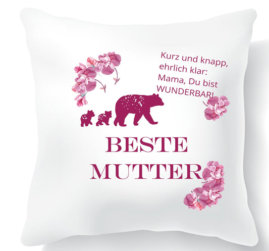 Geschenk Weihnachten Mama / Kissen-Bezug für die Allerbeste Welt-Beste Mama Schwiegermutter / von Tochter Sohn Geschwister Kinder