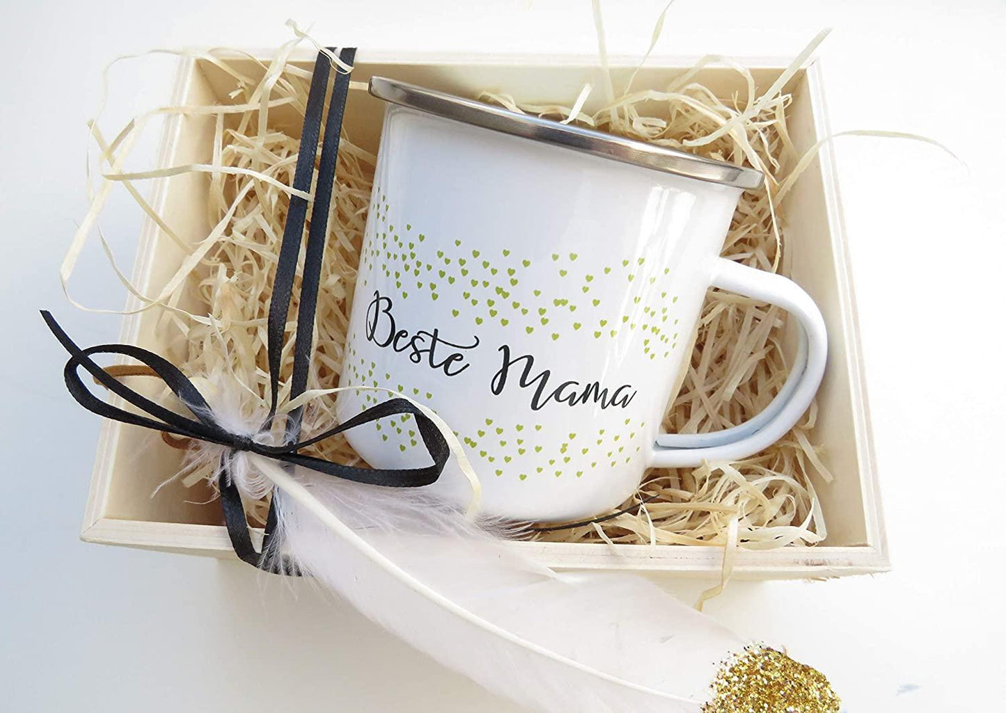 Geschenk für Freundin personalisiert / Geschenke für Freundinnen / Tasse Kaffee-Becher Set mit Namen