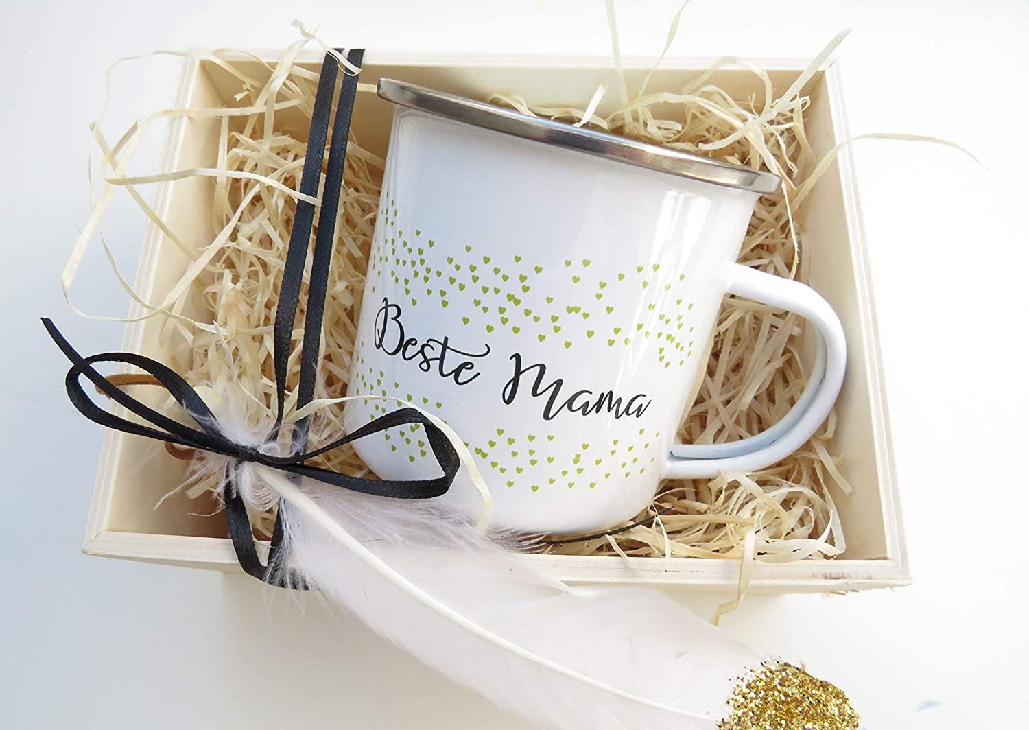 Geschenk für Freundin personalisiert / Geschenke für Freundinnen / Tasse Kaffee-Becher Set mit Namen