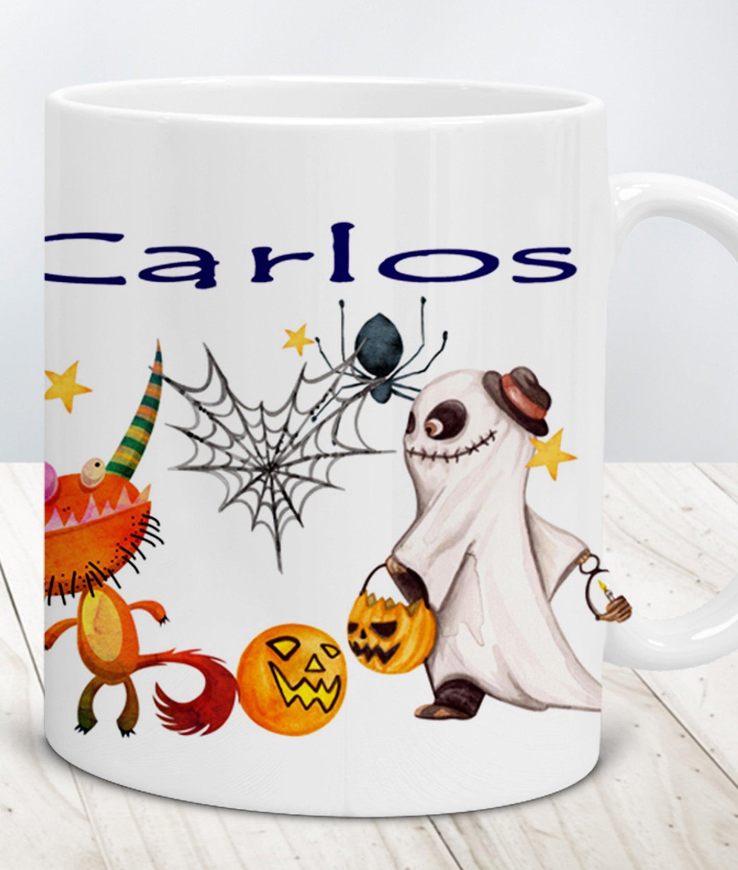 Geschenk Halloween Tasse Personalisiert Kinder, Halloween Deko