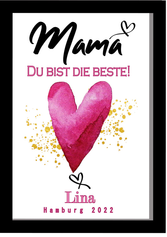 Muttertagsgeschenk - Danke Geschenk beste Mama Mutter personalisiert