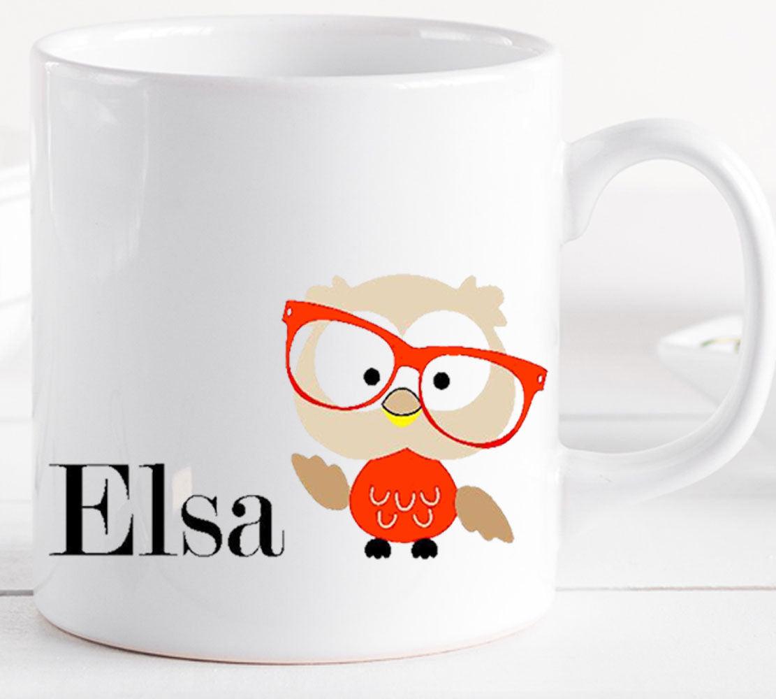 Kindertasse mit Namen / Eule / Kinderbecher /Geschenk Kind Einschulung / Kindergartentasse /