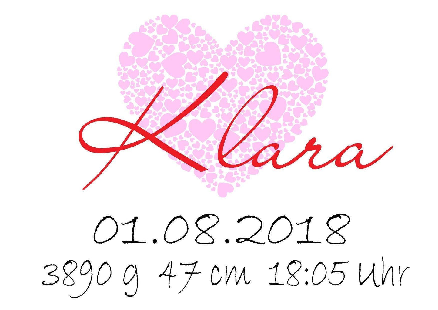 Kissen mit Namen Mächen 40 x 40 / Geburt Baby / Namenskissen / Geschenk Geburt Taufe