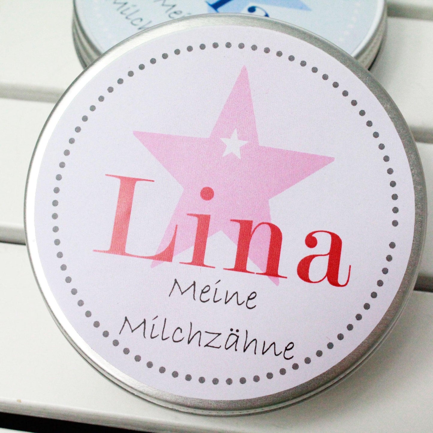 Milchzahndose Zahndose mit Namen personalisiert für Mädchen / Babygeschenk Geburt