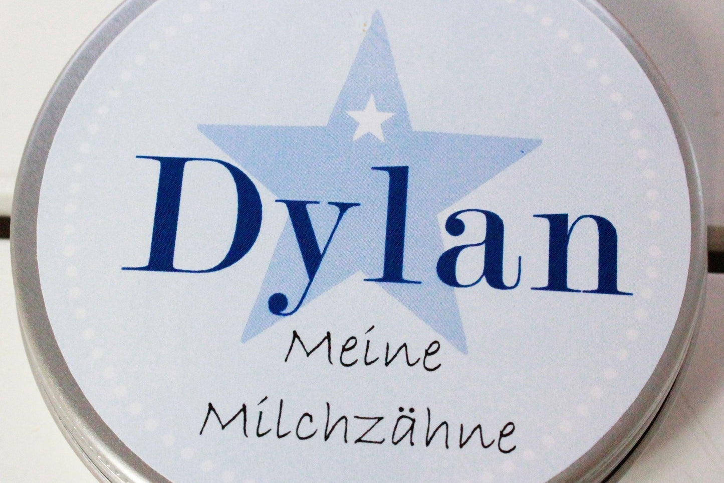 Milchzahndose mit Namen / Geschenk Geburt Babyparty Junge