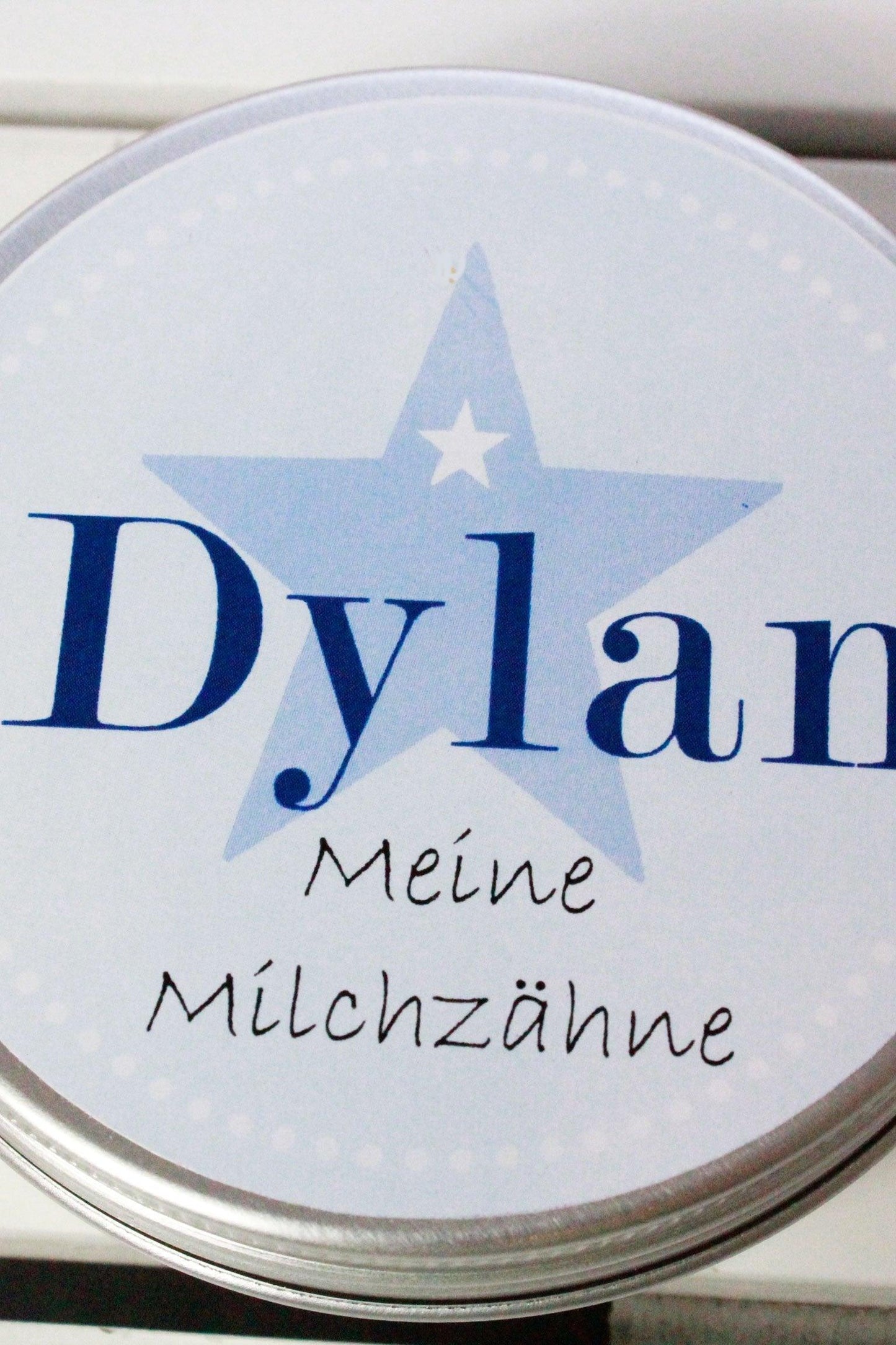 Milchzahndose mit Namen / Geschenk Geburt Babyparty Junge