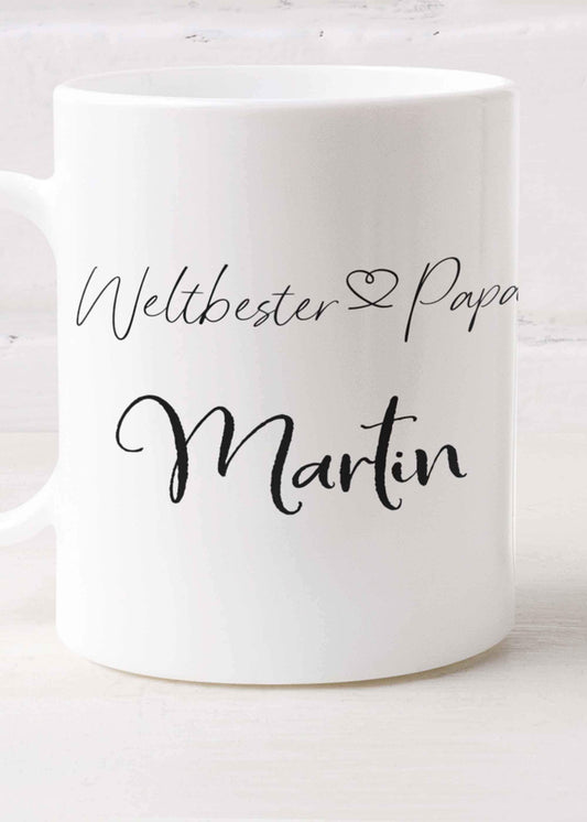 Personalisierte Geschenkidee Männer Vatertag /Bester Papa Tasse Kaffeebecher /Besonderes Geschenk Vater Name /Vatertagsgeschenk