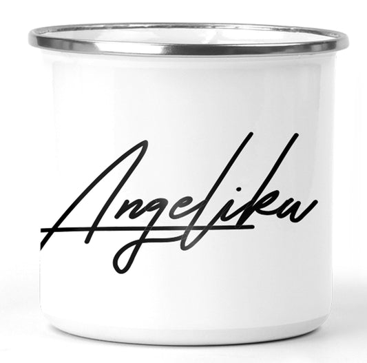 Emaille Tasse mit Spruch / Emaillebecher Namen / personalisiertes Geschenk Geburtstag für beste Freundin Schwester /Dankeschön Geschenk
