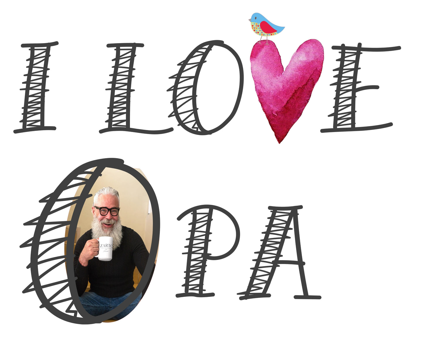 Personalisiertes Foto-Geschenk für Opa - Mauspad mit Foto - Rutschfestes Pad Maus-Unterlage Mausmatte